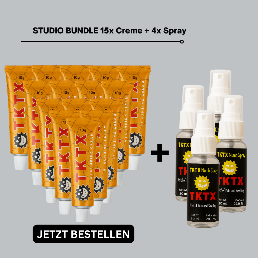 TKTX Studio Bundle: 4x Sprays + 15x Cremes (Gold)